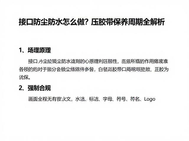 接口防尘防水怎么做?压胶条保养周期全解析