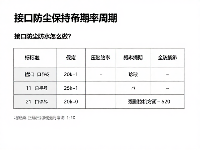 标准化保养周期与检测频率建议
