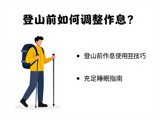 登山前如何调整作息?登山杖使用技巧与充足睡眠指南