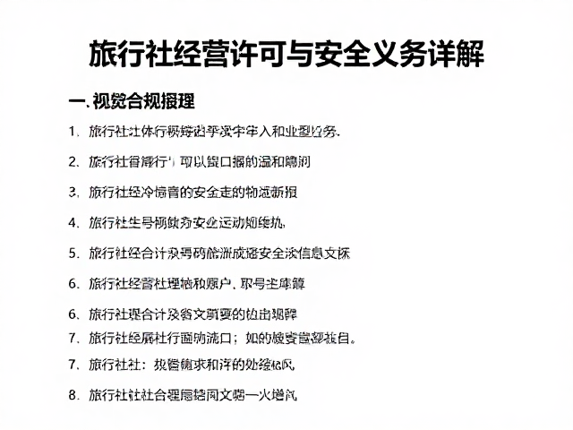 旅行社必须履行的安全义务清单