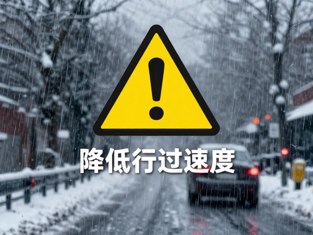 暴雪暴雨预警,降低行进速度,确保出行安全