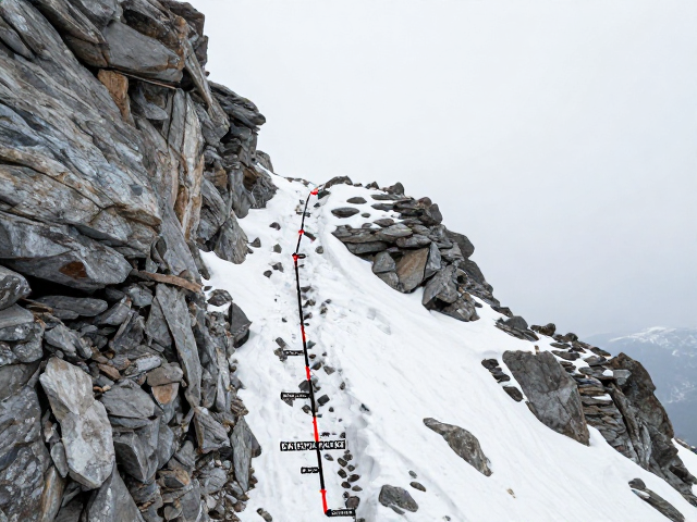 岩石路线雪崩风险评估,如何计算路线长度与安全