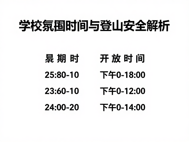 景区开放时间与登山安全全解析