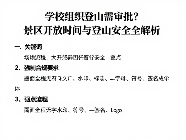 学校组织登山需审批？景区开放时间与登山安全全解析
