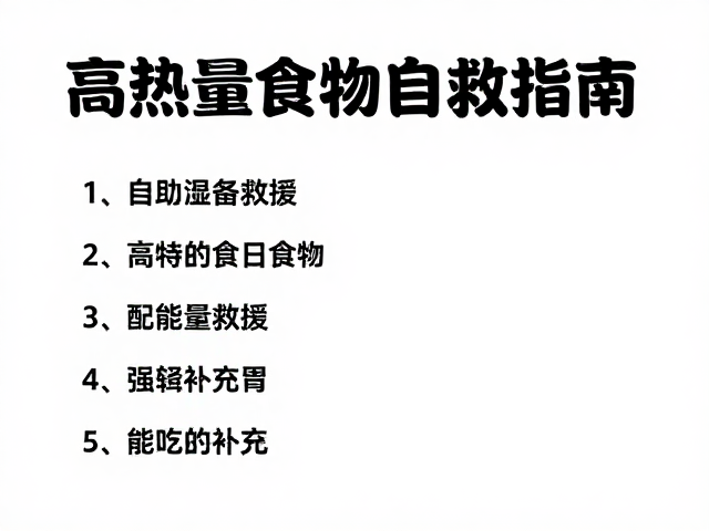 高热量食物自救指南,自助旅行者遭遇路线救援前的能量补充策略