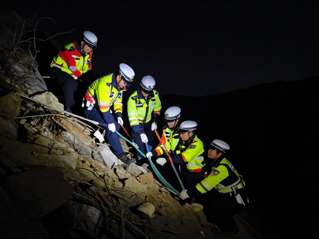 交警救援队山地救援培训，避免夜爬风险，提升实战技能
