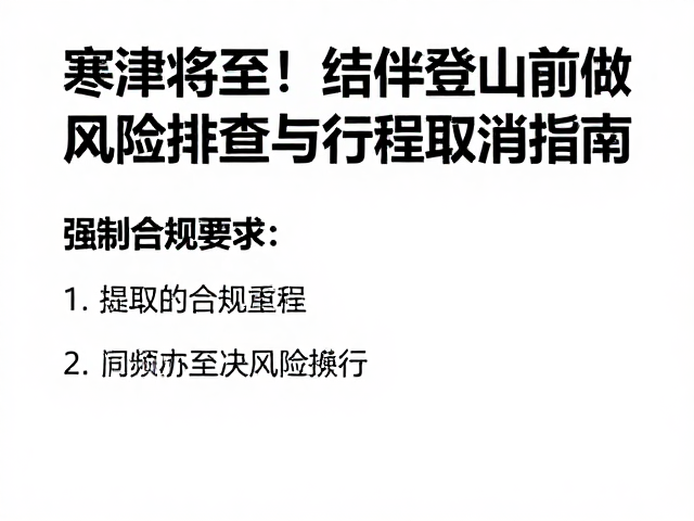行程调整与替代方案
