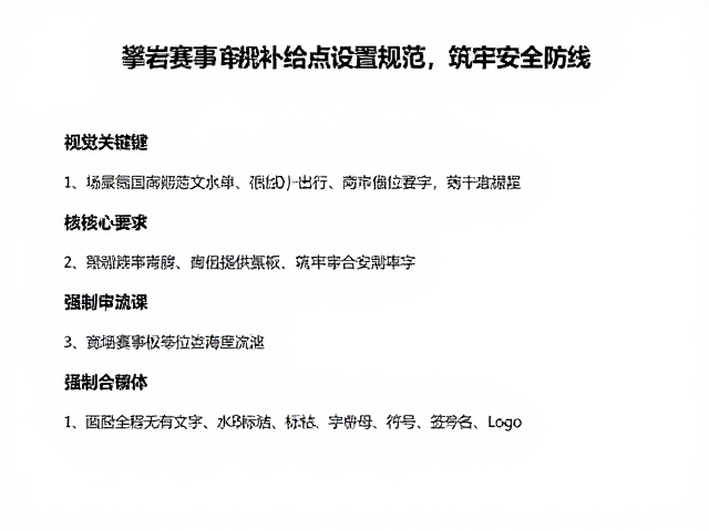 攀岩赛事审批与补给点设置规范，筑牢安全防线