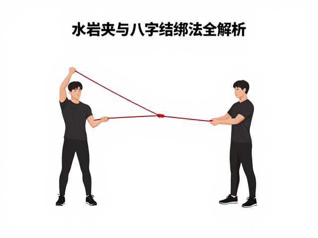 水岩夹在复杂绳结中的结构解析