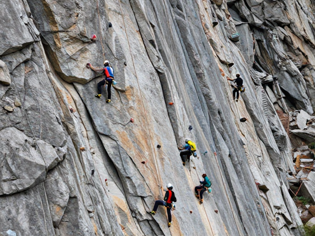 岩壁攀爬段路线开发,商业登山队的核心技术与安全策略