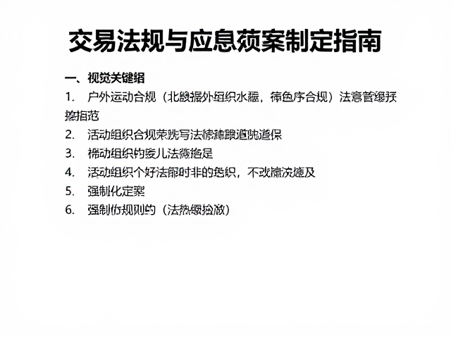 活动组织合规与法律法规遵循