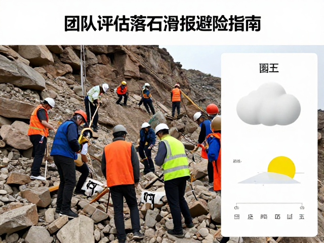 团队评估与落石滑坠风险，查询天气预报避险指南