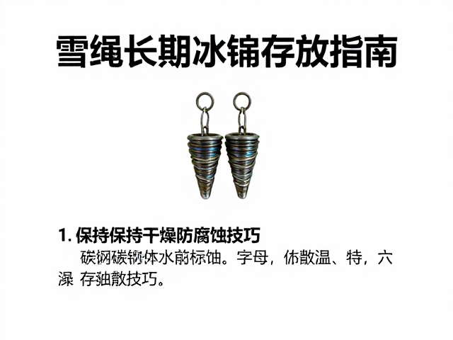 雪绳与碳钢冰锥长期存放指南,保持干燥防腐蚀技巧
