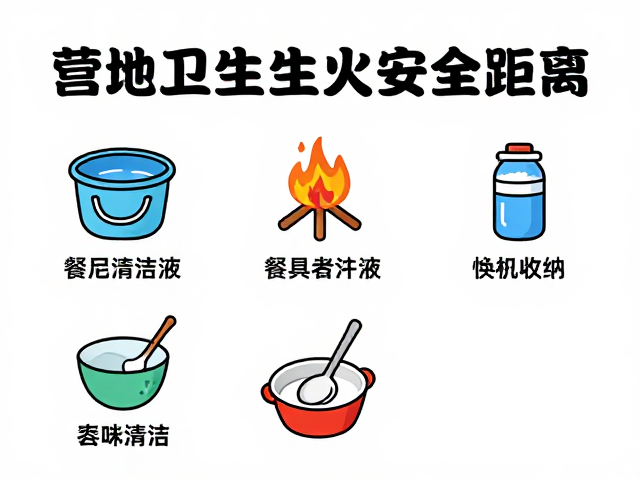 营地卫生与生火安全距离,餐具清洁收纳全攻略