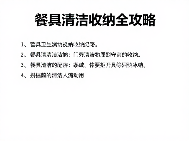 餐具清洁收纳全攻略
