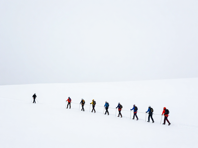 雪线行走绳队间距过短?掌握雪锥保护技巧,规避高山坠落风险