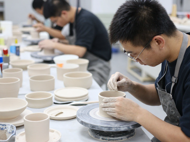 修坯、素烧与釉面处理的标准化作业