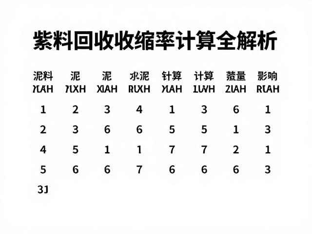 收缩率计算的科学方法与变量影响