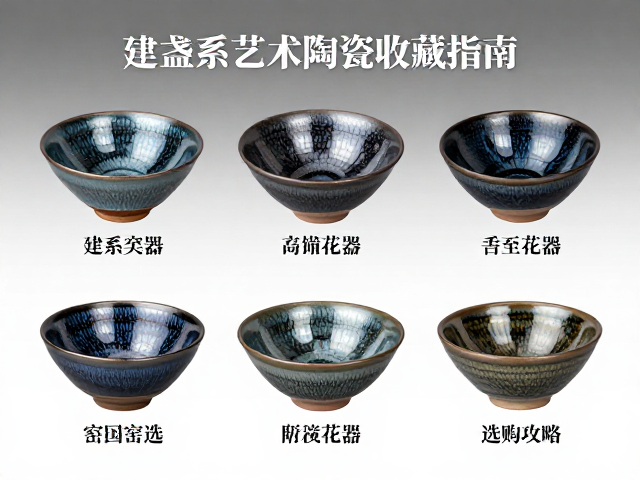 建盏窑系艺术陶瓷收藏指南,数百至数千元手作花器选购攻略