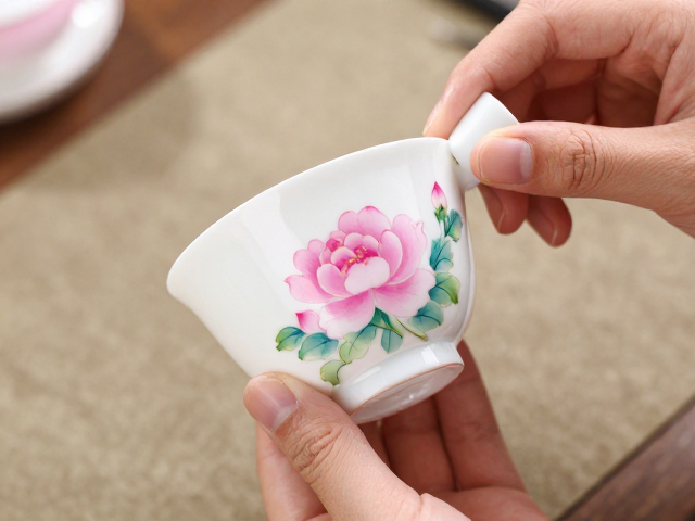 粉彩茶具绘制的核心技法与操作流程