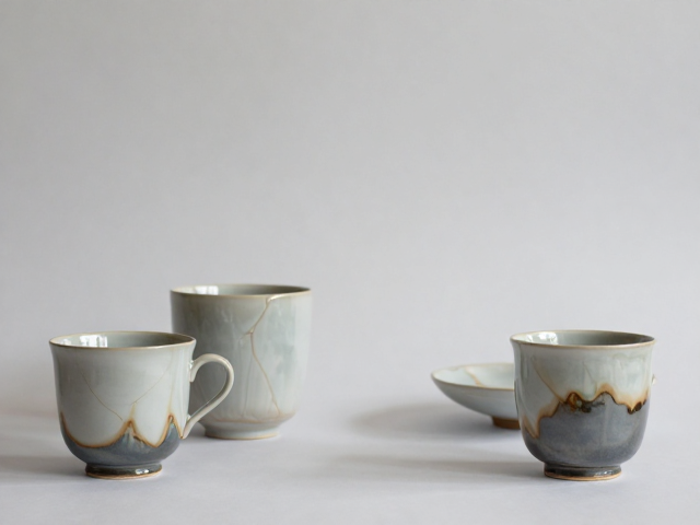 展厅陶瓷定制,釉色自然流动,感受手作温度
