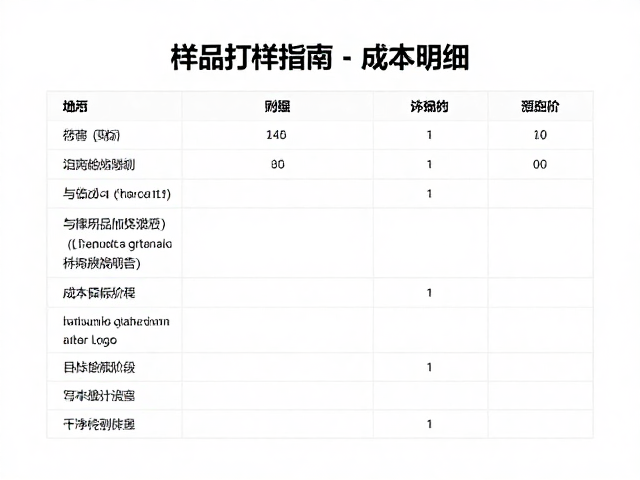 样品打样阶段的关键避坑策略