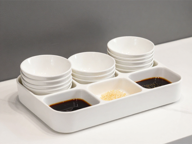 餐厅定制餐具与火锅蘸料分类收纳,打造高颜值后厨管理方案