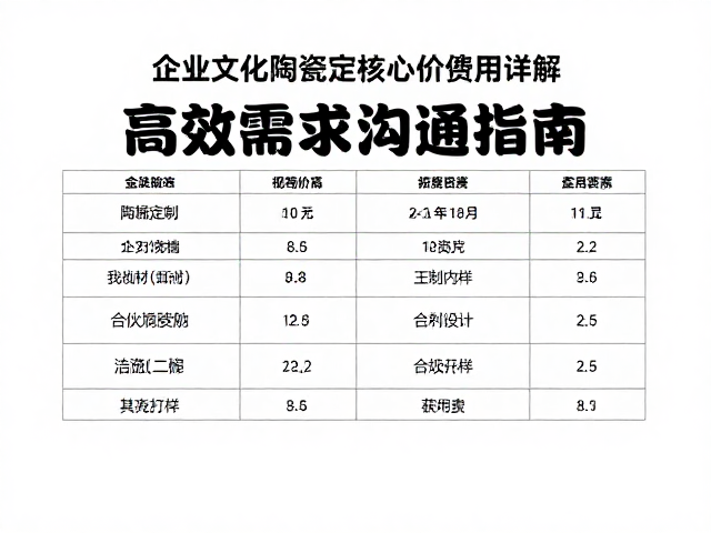 企业文化陶瓷定制的核心价值与应用场景
