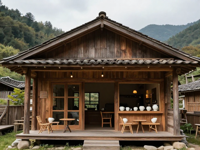 原生态陶瓷咖啡屋,隐于乡间木屋的慢时光