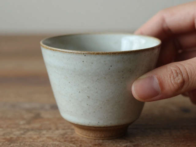 日式昭和风复古陶瓷杯,釉面斑驳自然,品味岁月静好