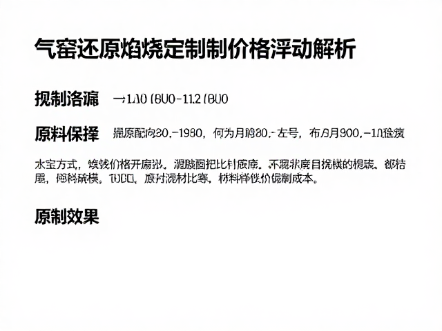原料选择与泥釉配比对价格的影响