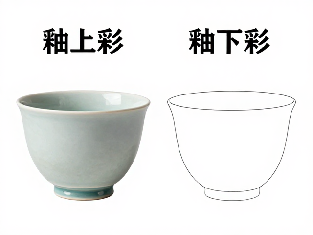 釉上彩与釉下彩区别,基础线条练习指南,新手必看