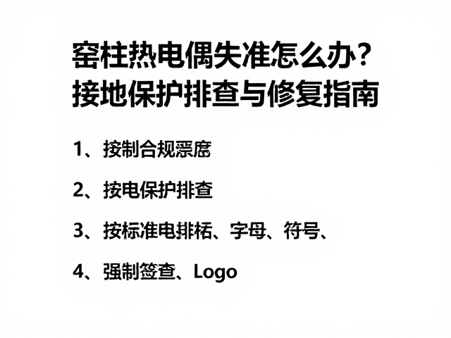 接地保护系统的标准化排查流程