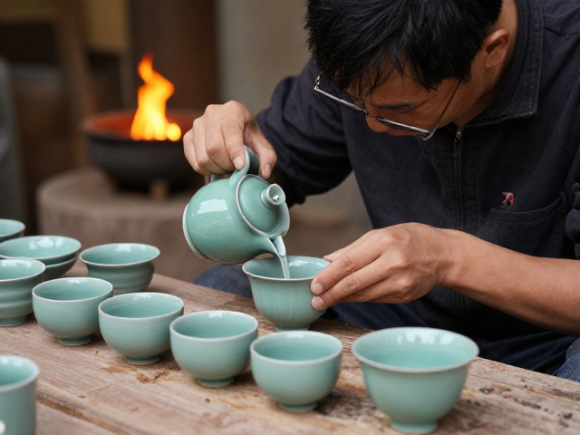 龙泉青瓷茶器,师徒传承技艺,揭秘数百至千元日用茶器价值