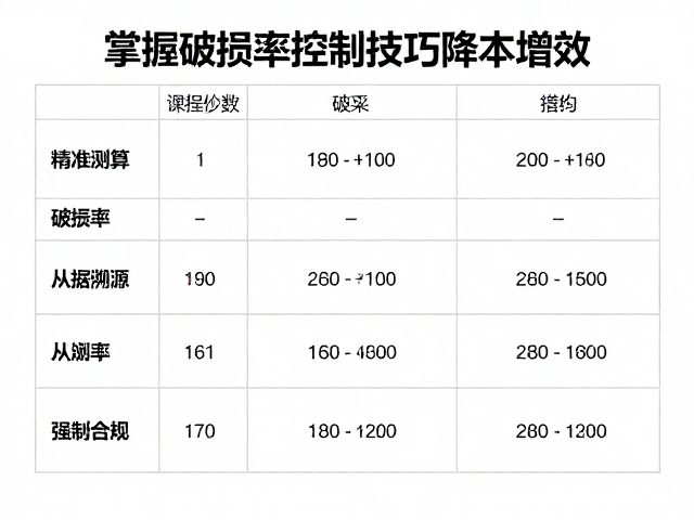 精准测算破损率:从数据溯源到流程优化