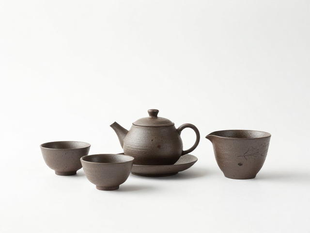 复古雅致粗陶手工茶具套装，品味东方美学与匠心工艺