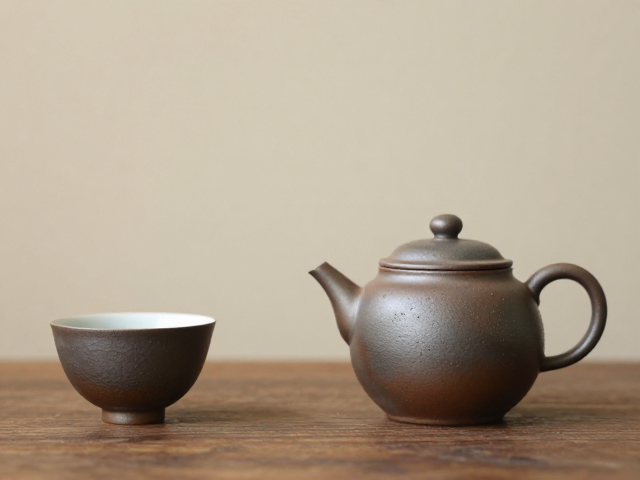 柴烧茶具的自然肌理与民宿空间美学