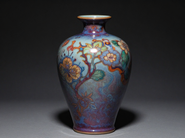 钧瓷窑变花器,手绘花纹手工花器,尽显东方雅韵与匠心之美
