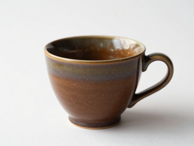 复古咖色手冲咖啡杯,自然晾干不伤釉,居家格调美学