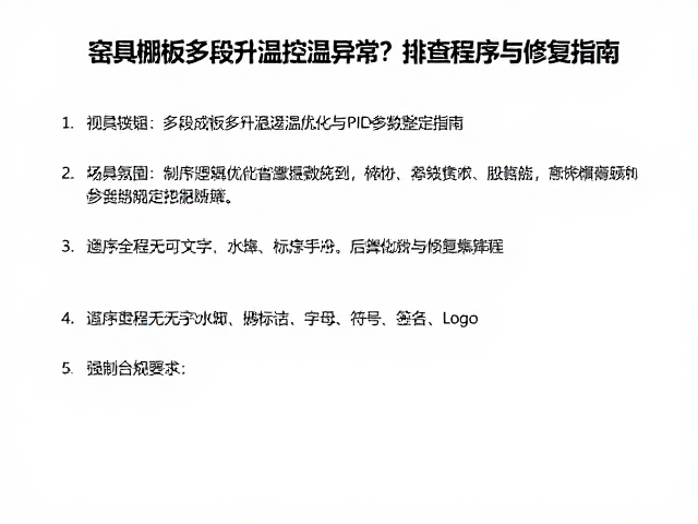 程序逻辑优化与PID参数整定策略