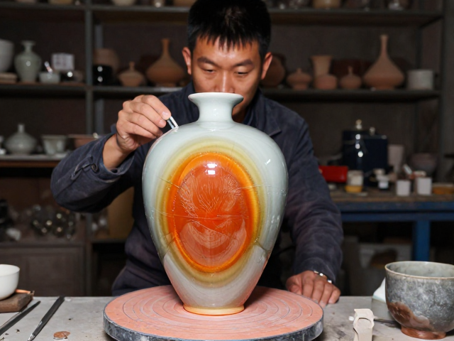 热历史与冷却速率对窑变形态的塑造