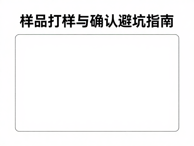 样品打样与确认避坑指南,如何应对交期波动?