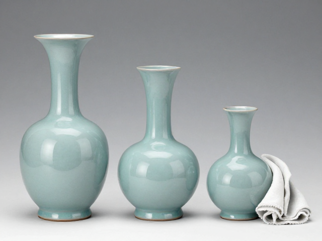 天青釉瓷器器型鉴赏,软布擦拭保养指南,重现汝窑温润光泽