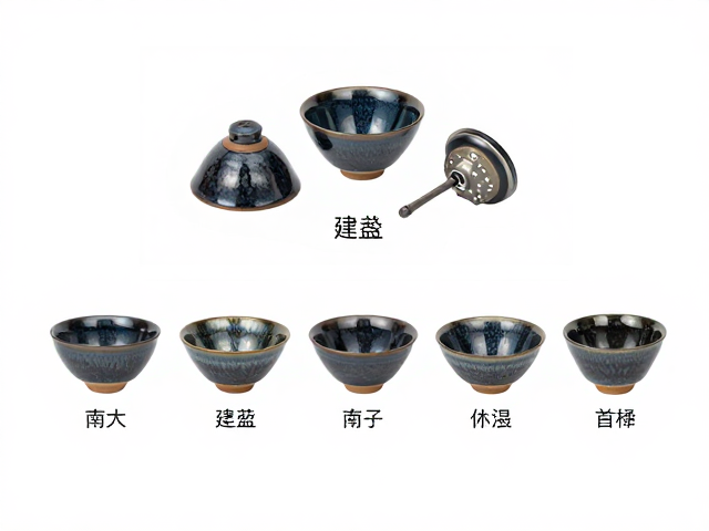 武夷山周边游，建盏器型分类与茶漏搭配，探寻茶禅文化之美