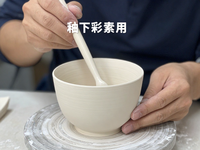 釉下彩素坯上色与烧制全流程指南