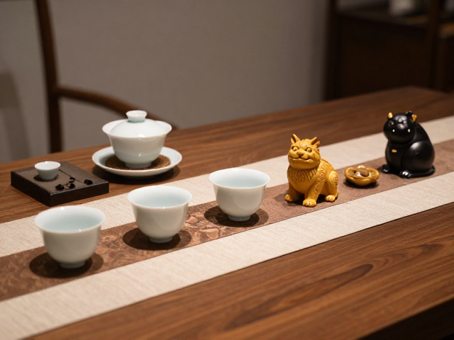 空间光影与茶席毛的互动关系