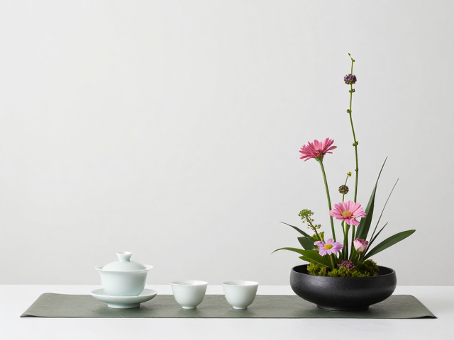 盖碗与花道的空间构图