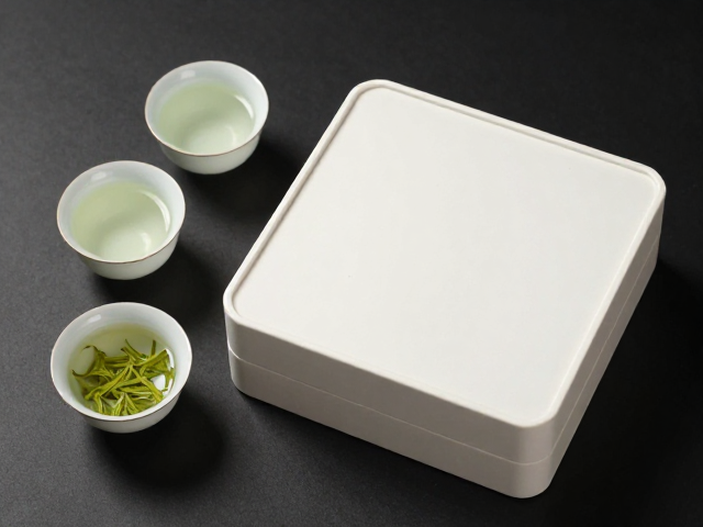 禅意茶具搭配绿茶,简约收纳盒让茶道更雅致