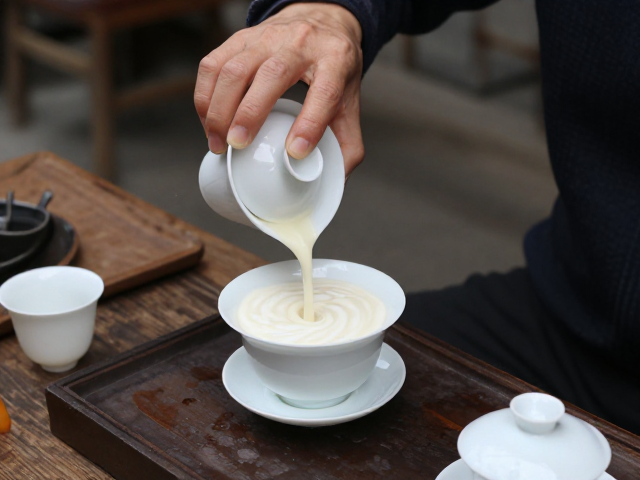 市井茶客的点茶雅趣与白色汤花茶器的视觉哲学