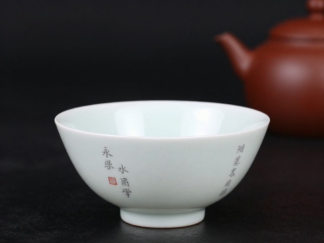 暗刻工艺在茶盏上的表现技法